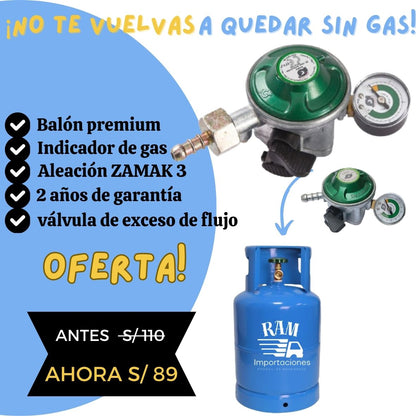 REGULADOR DE BALON DE GAS PREMIUM