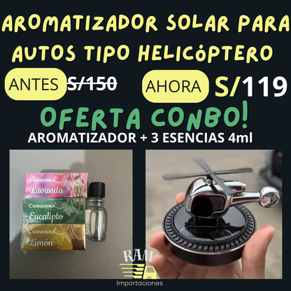 Aromatizador de Autos Tipo Helicóptero